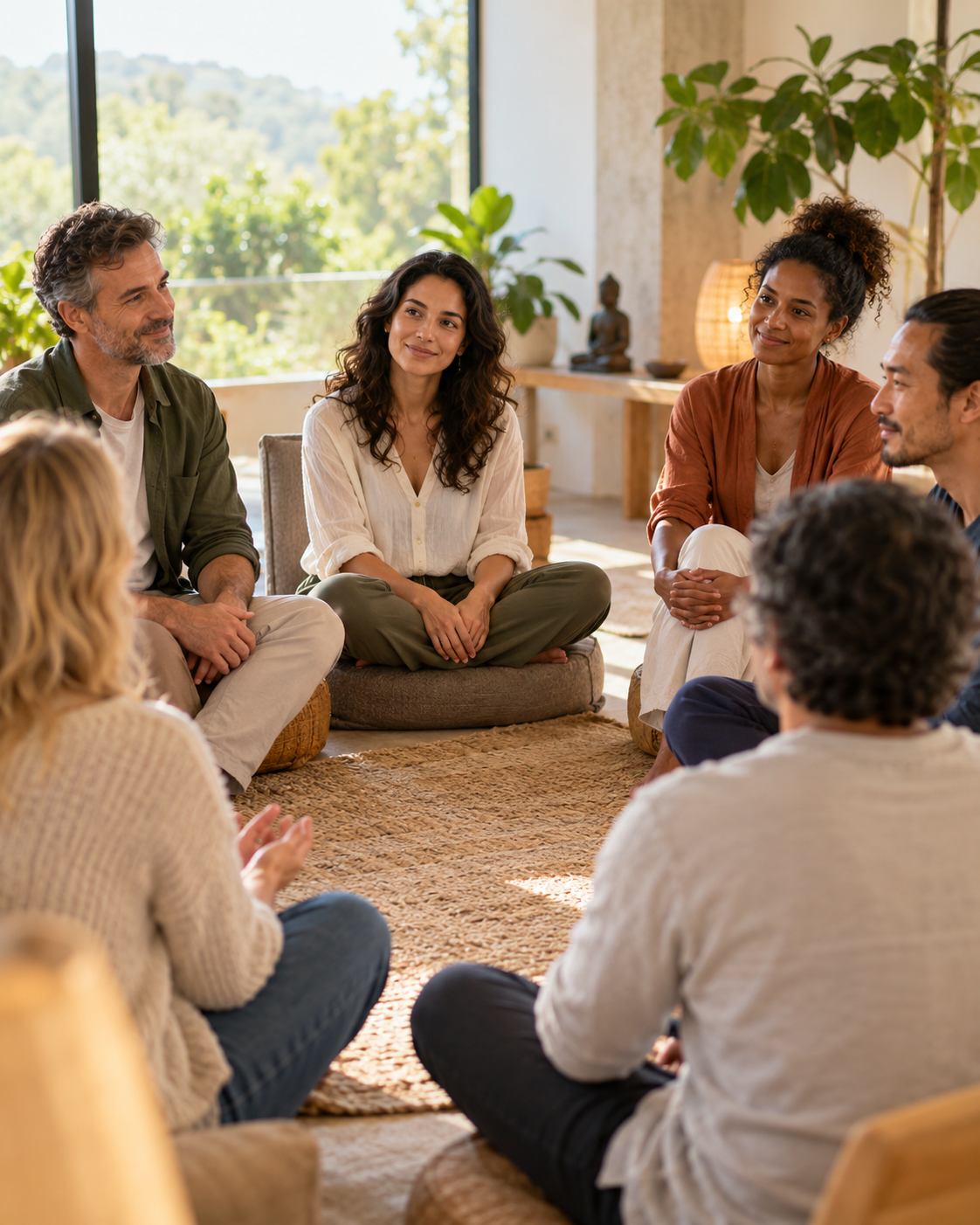 Grupo em atividade de mindfulness